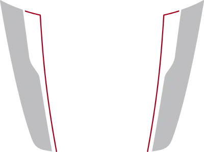 2022-2026 Maverick Hood Cowl Side Stripe Graphic Decals graphic design style 03 image.